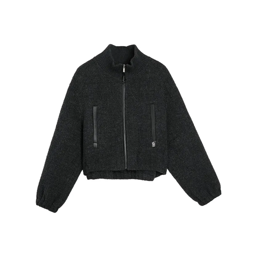 ELLE Темно-серый женский пальто