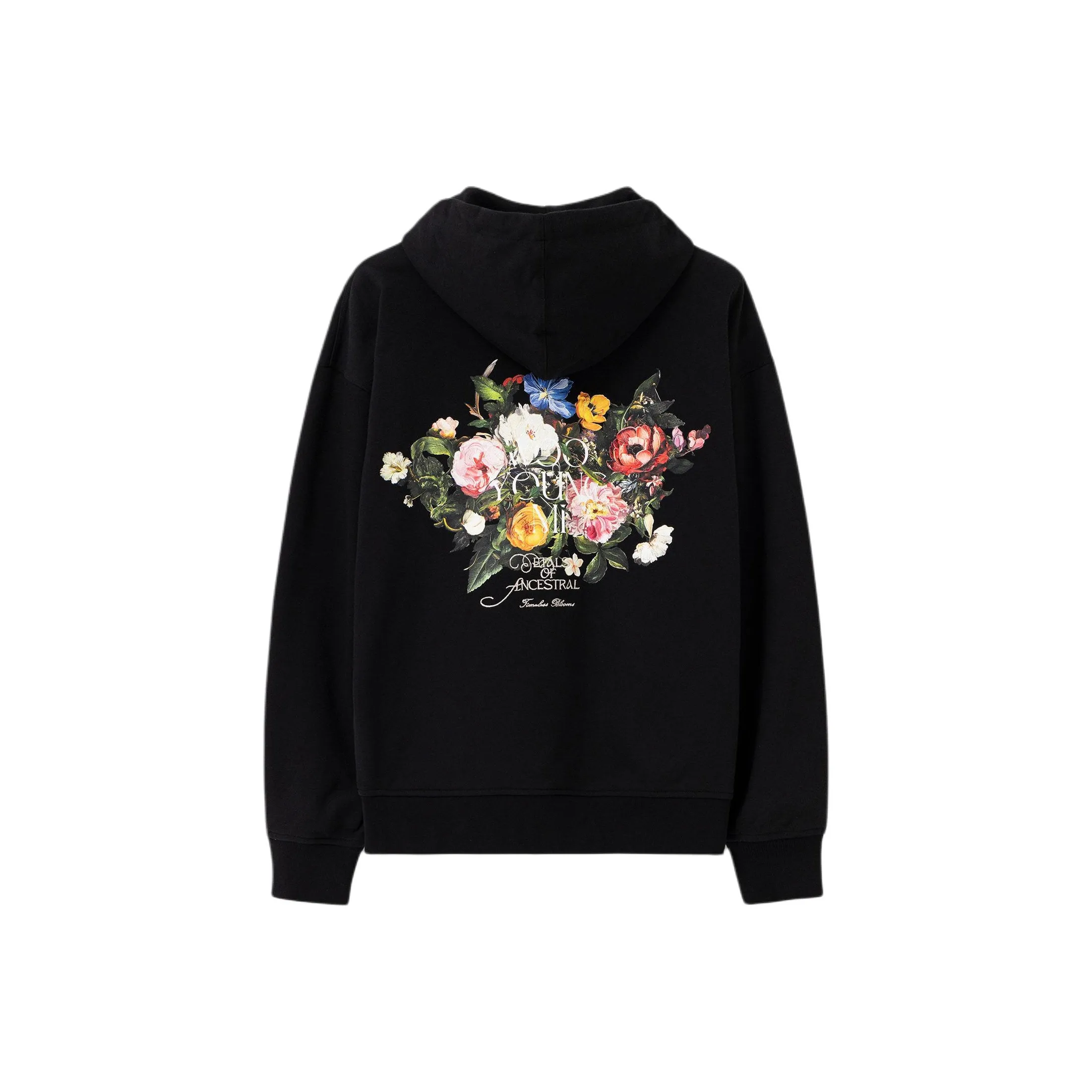 WOOYOUNGMI Fw25 Черный Цветок Back Logo Толстовка Свитшот Мужской