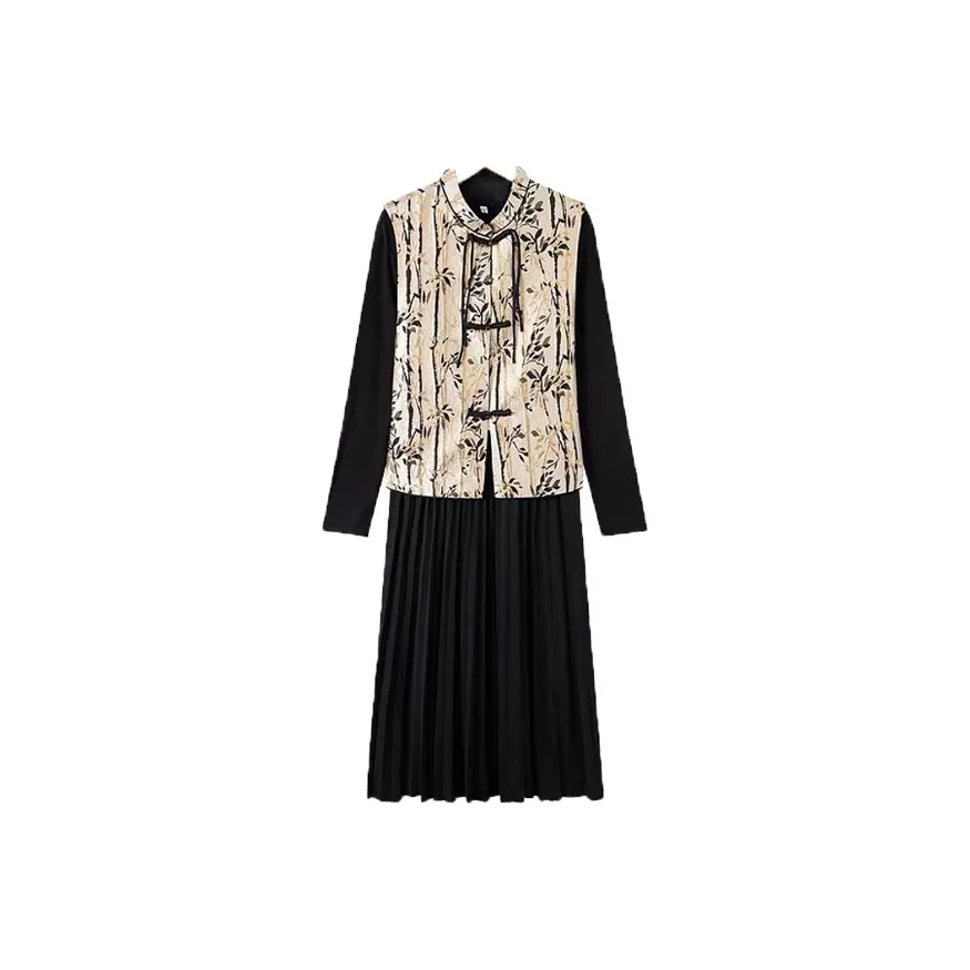 COVT Жилет + Платье Женские Комплекты с Юбкой