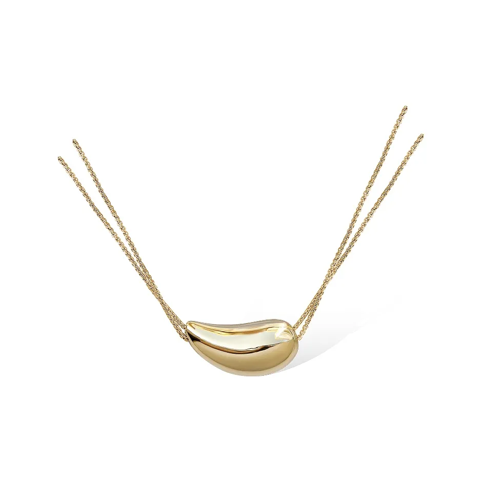 Retro Chic Медный 18K золото Маленький Крапелька Вода Ожерелье Женские