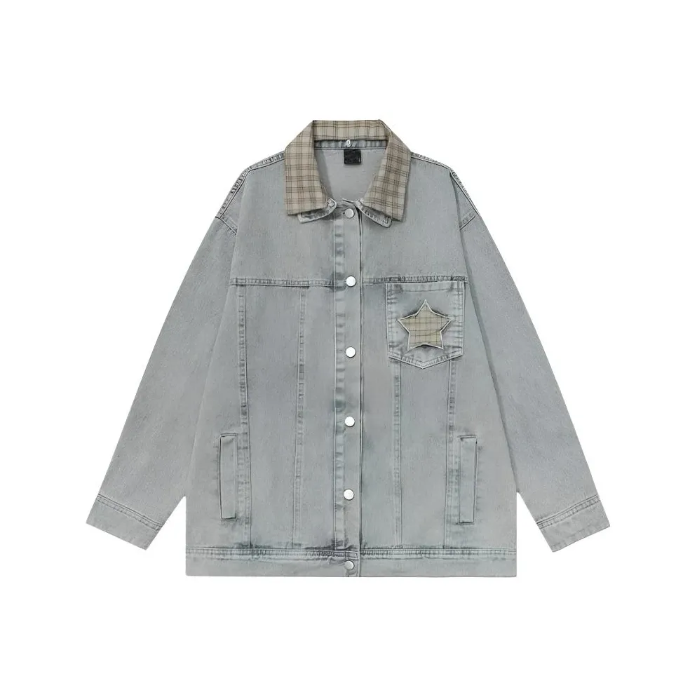 MILING Синий Унисекс Детские Джинсовые Рубашки