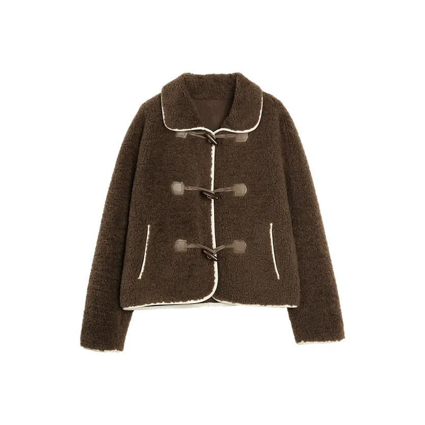 ELLE Кофе Женские Бархатные Куртки