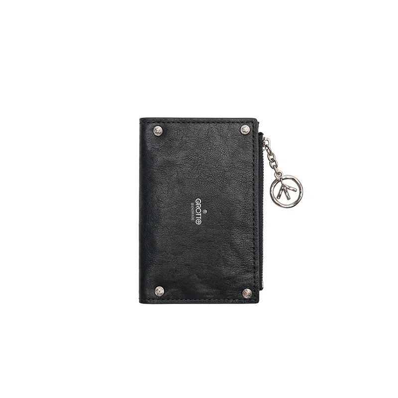 GROTTO Растительное дубление подлинная овчина кожаный кошелек держатель для карт стандартный унисекс розовый