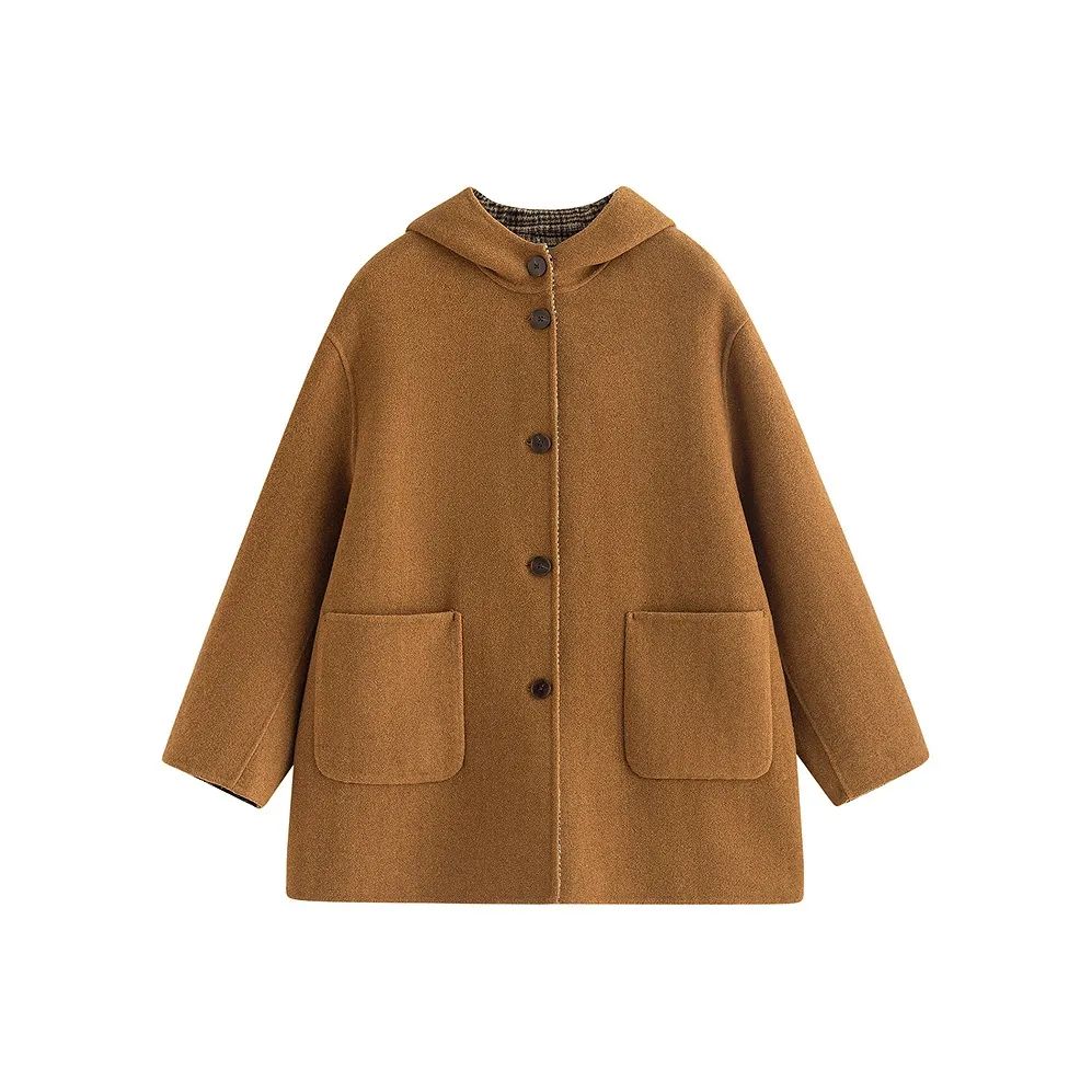 Inman Коричнево-желтое женское пальто