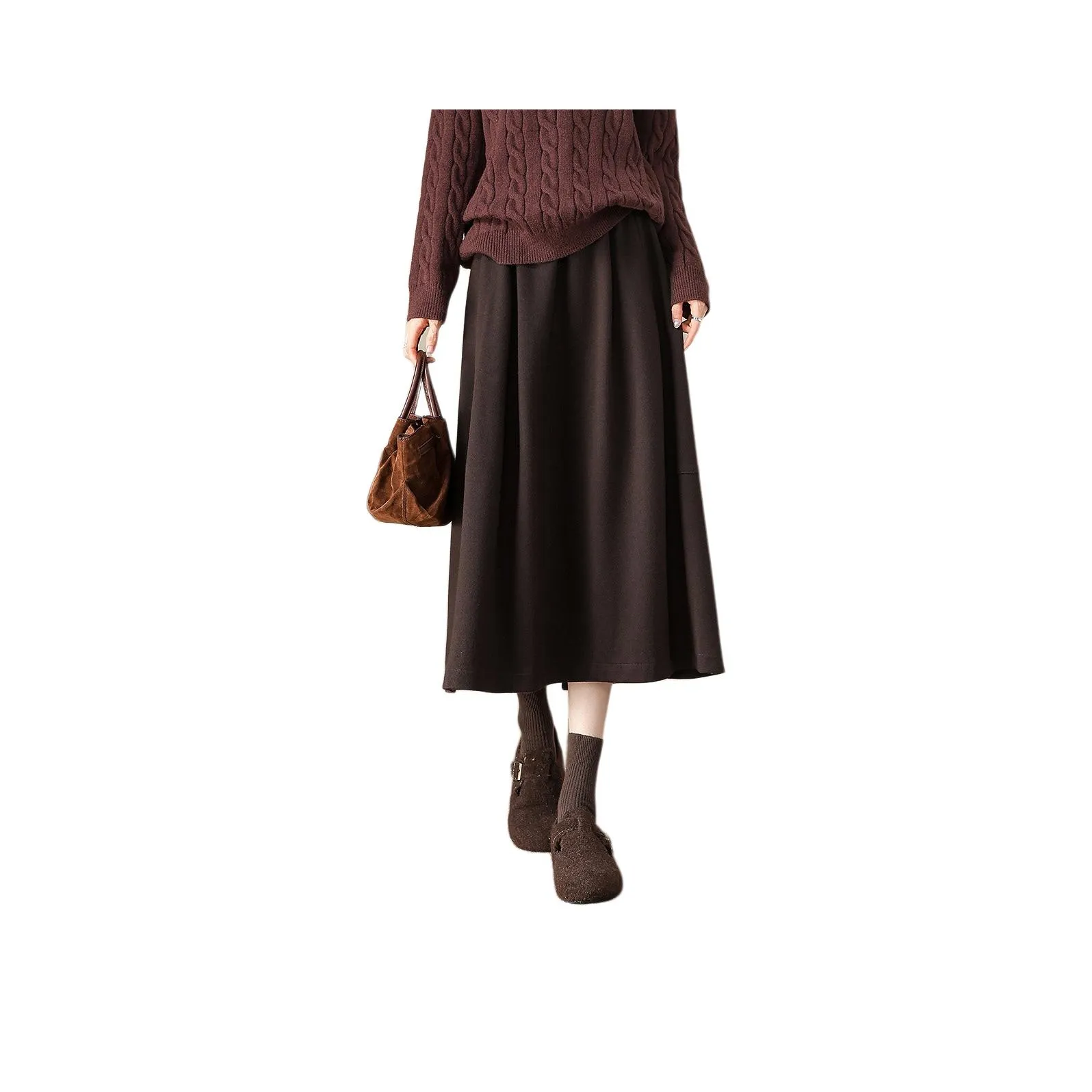 【Dme】 Повседневный длинный юбка женский