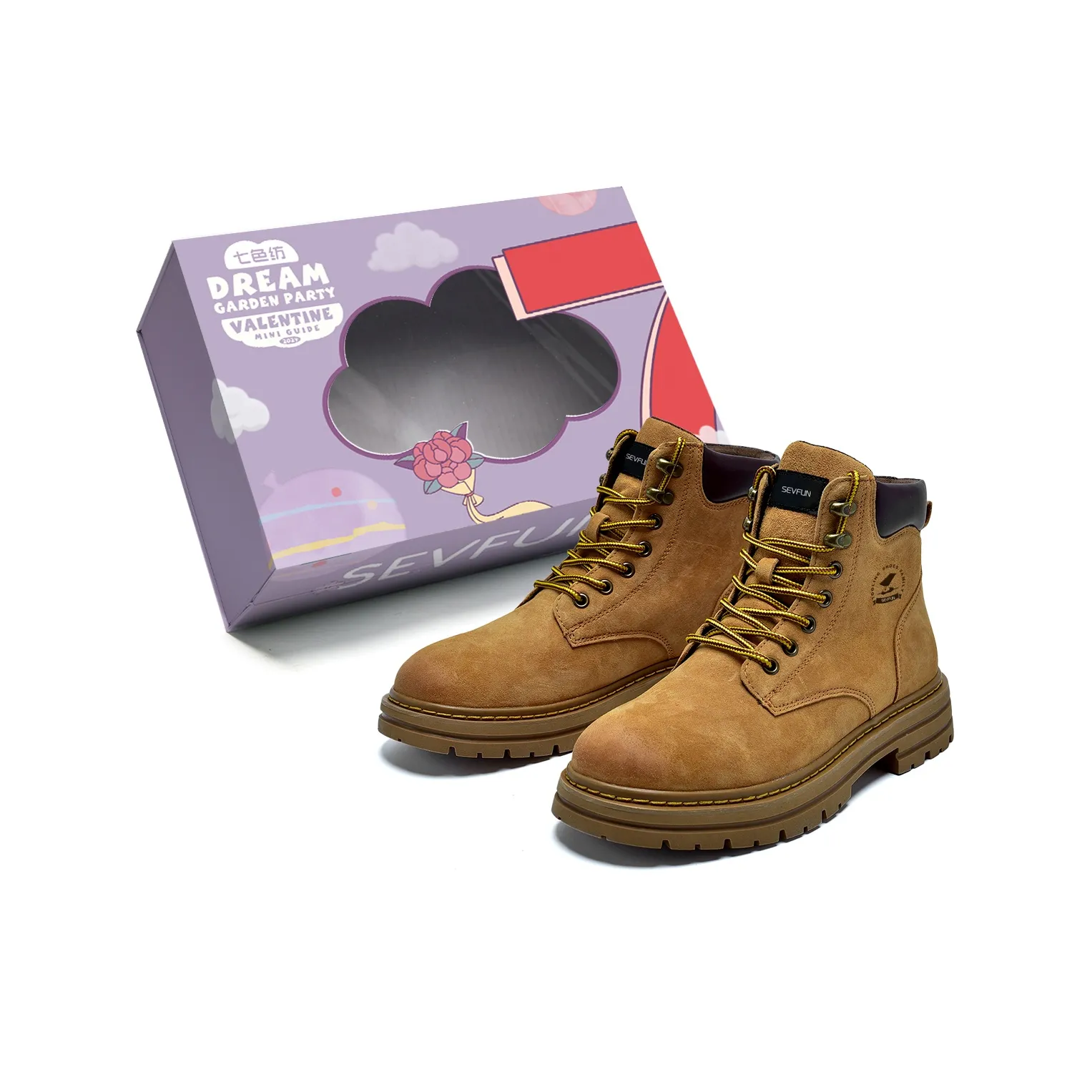 7 SEVFUN Короткий Мартин Ботинок 4CM Унисекс