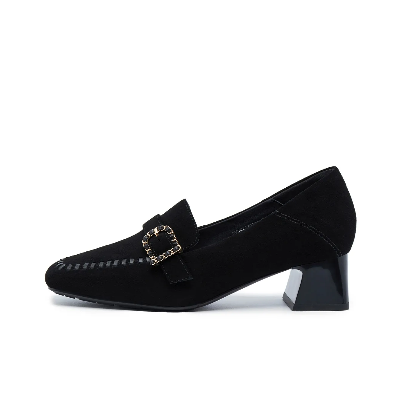 ELLE Супермягкие Грубые Каблуки Без Подкладки Лоферы Женские 2025 Женская Обувь