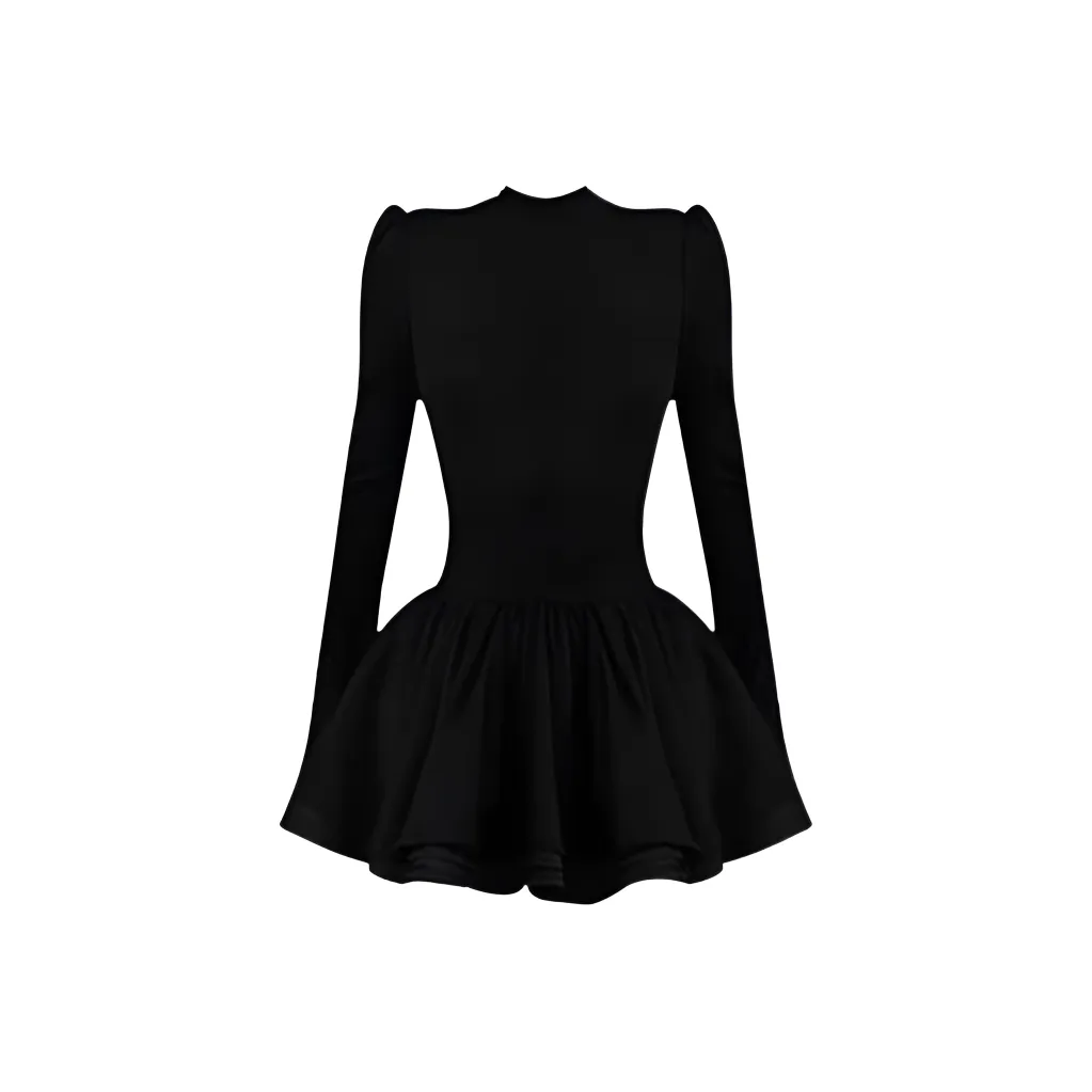 Wang Leshi Длинное платье с длинными рукавами женское