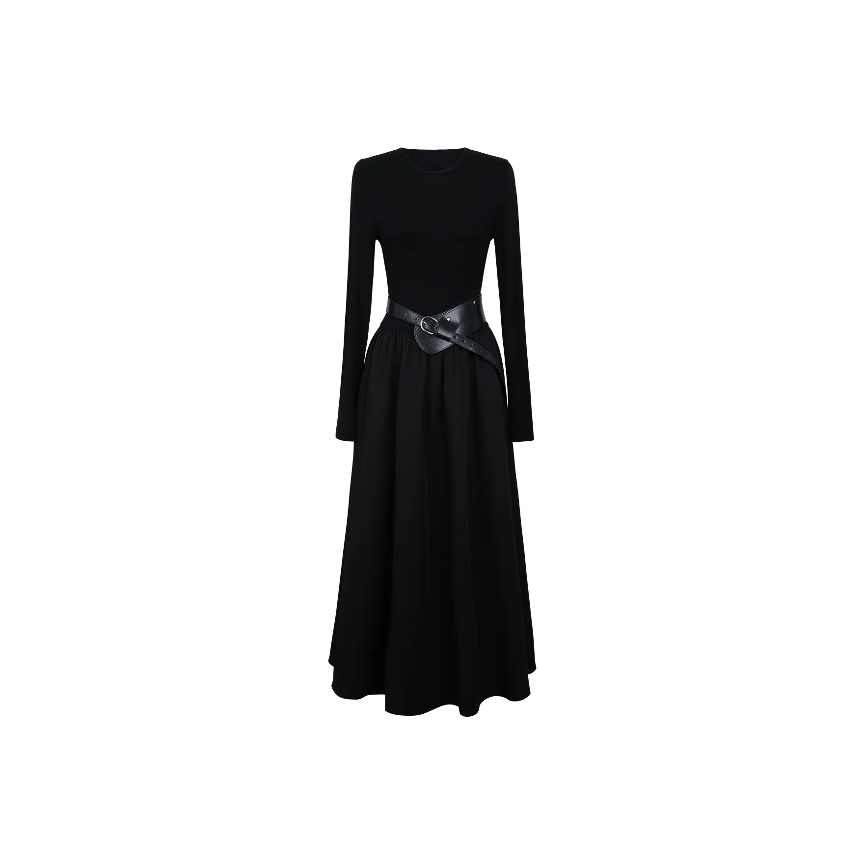 Черный с подарками съемный корсет пояс женские длинные с рукавами платья