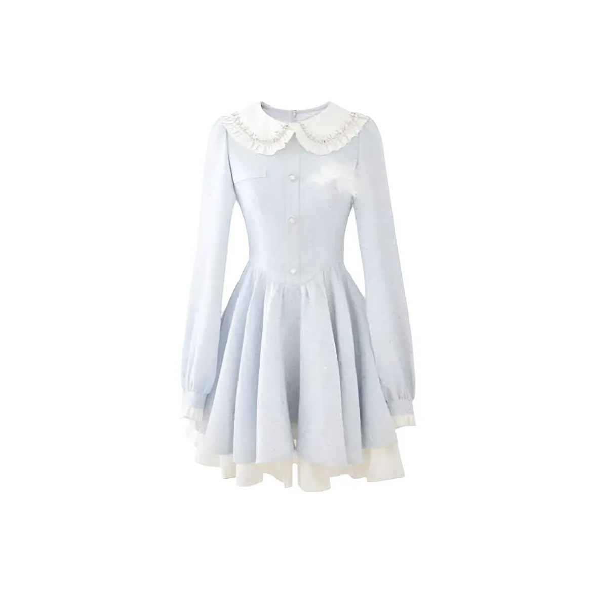 BIFH Шimmer Sea Salt Синий Юбка Женская Длинный рукав Платья