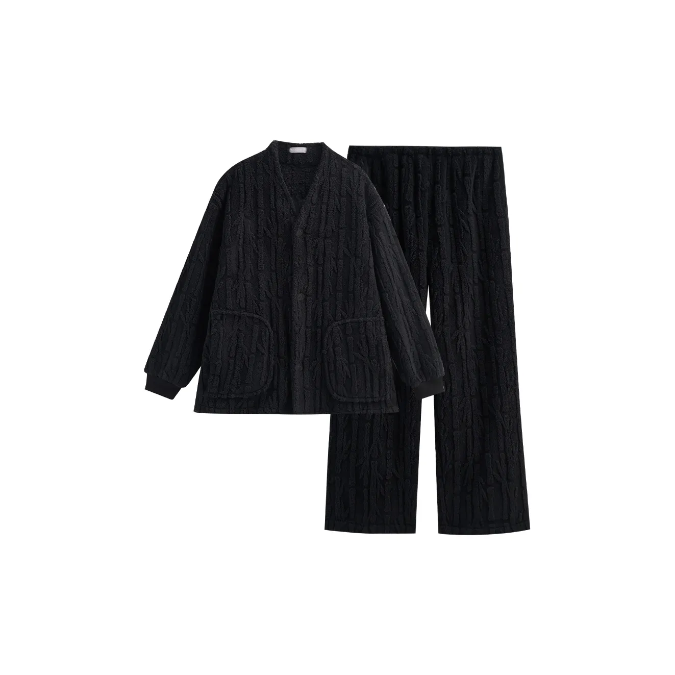 Same Language Пижамный комплект Мужской Glossy Перо Черный