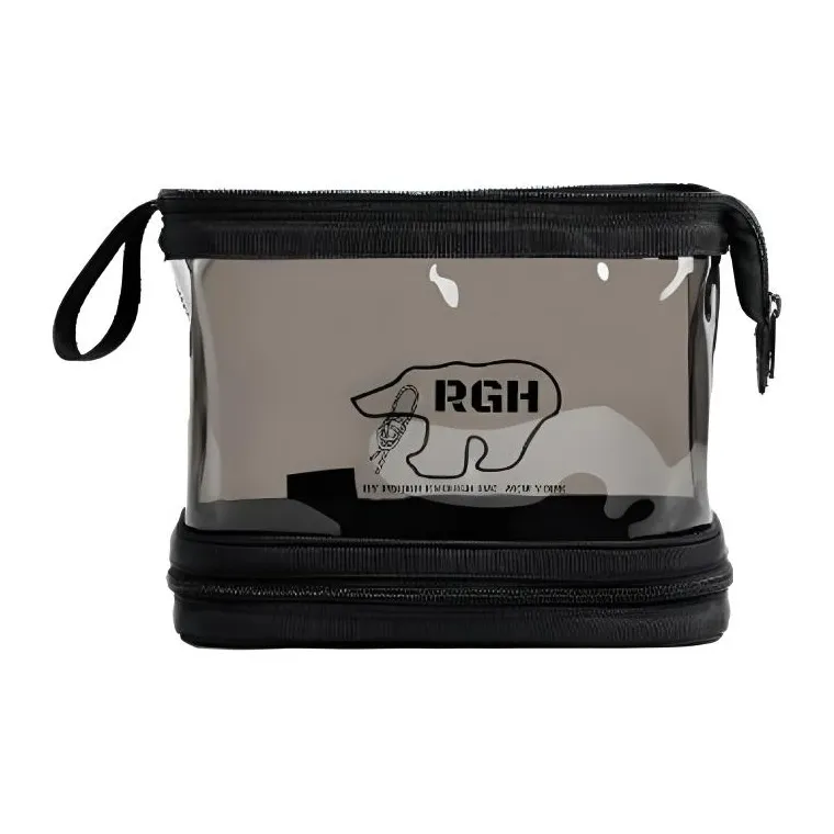 Rough Enough ПВХ Туалетная сумка Обычная Женская Прозрачная Черная