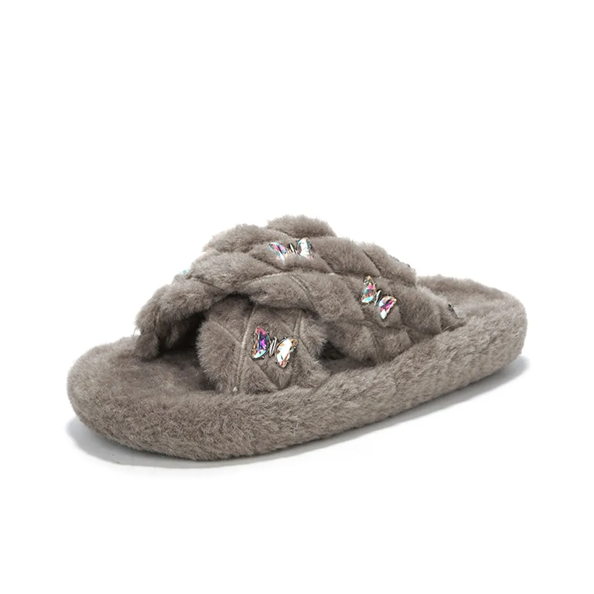 ST SAT Резина Флок Шов Cut Out Противоскользящие Запахонепроницаемые Тихие Слипоны Женские