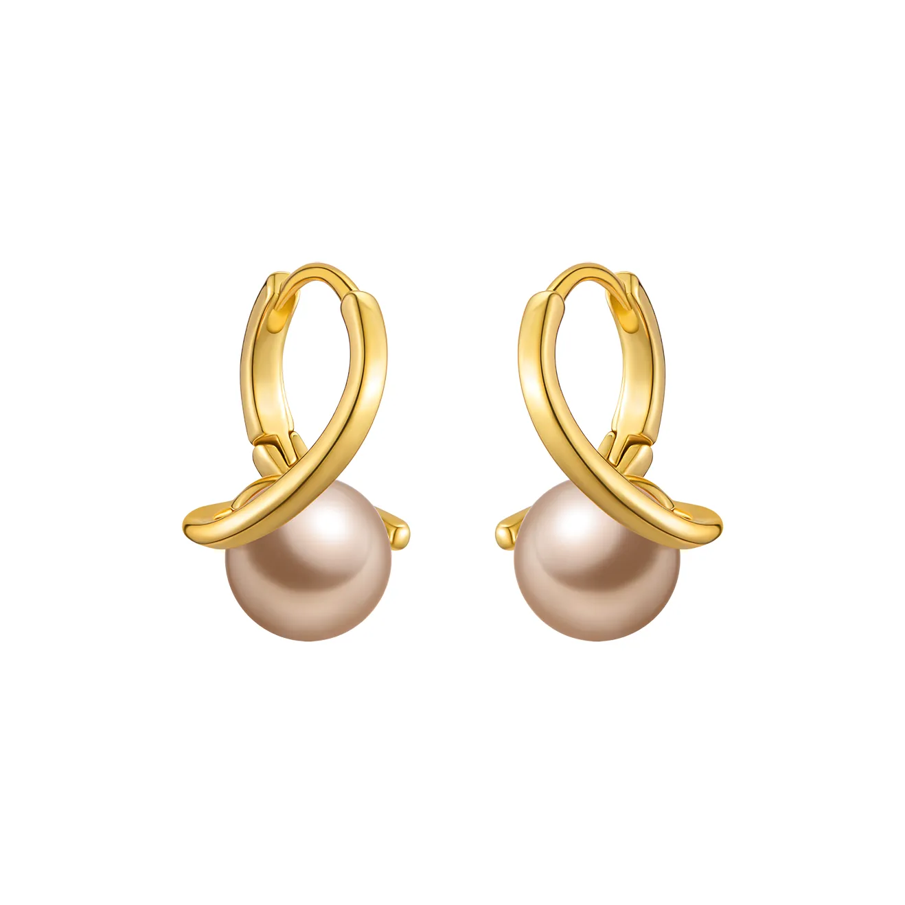 ZEGL Серьги с медным покрытием 14К золото женские