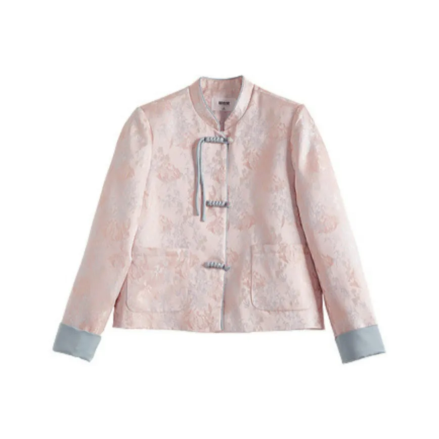 SLLSKY Розовый Женский Короткий Пальто