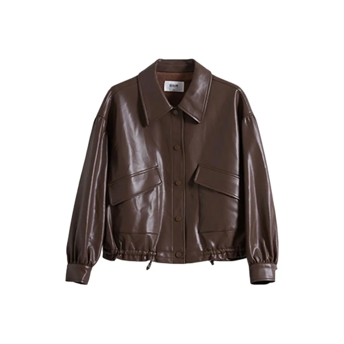 SLLSKY Красный кофе Женские кожаные куртки