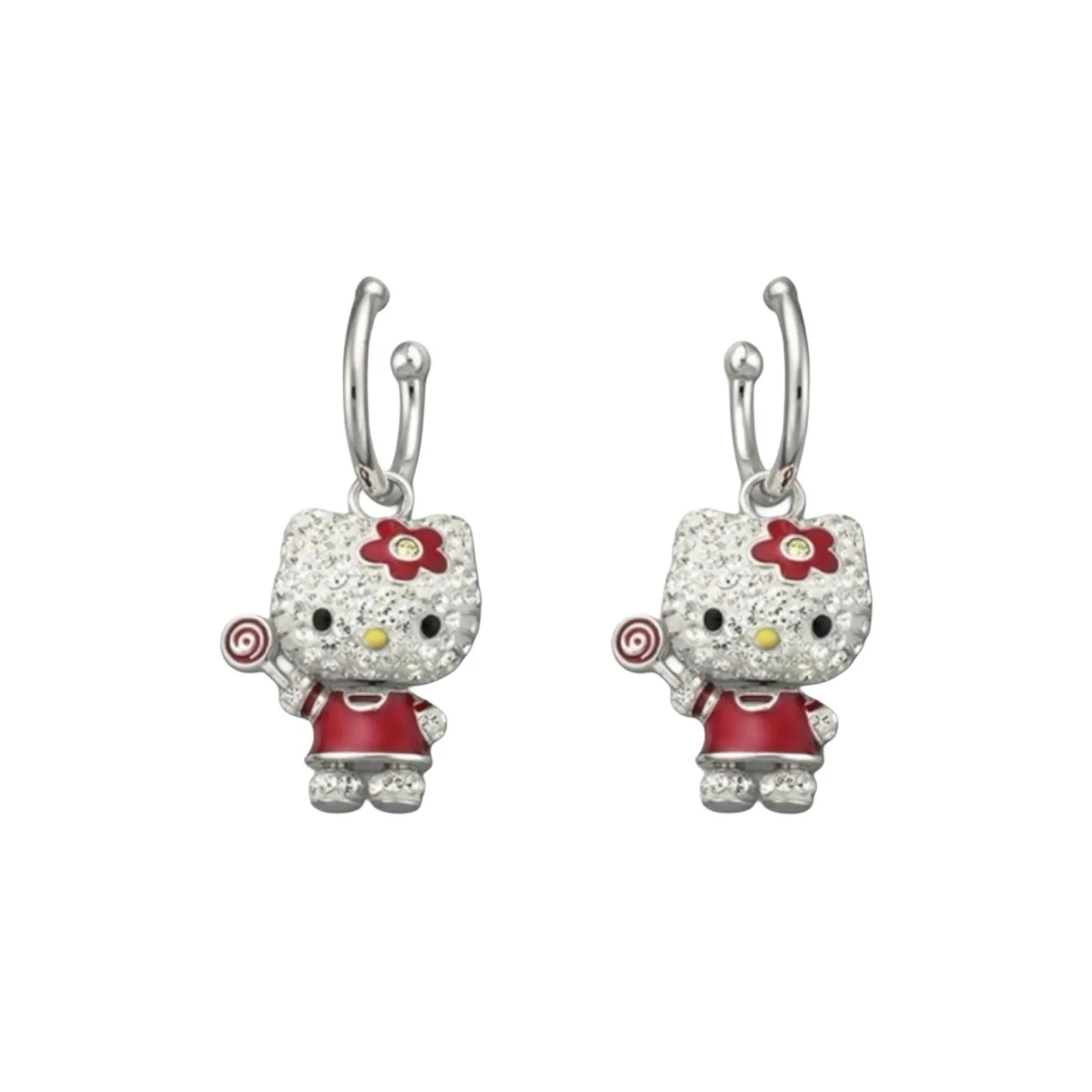 Серьги Crystal Swarovski Женские Серебряные