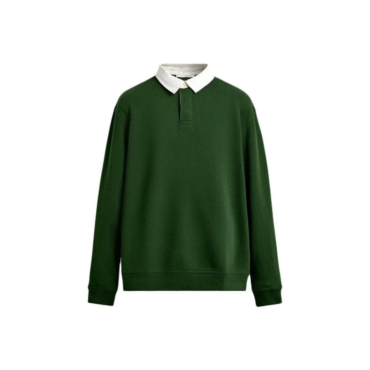 ZARA Мужская поло темно-зеленого цвета