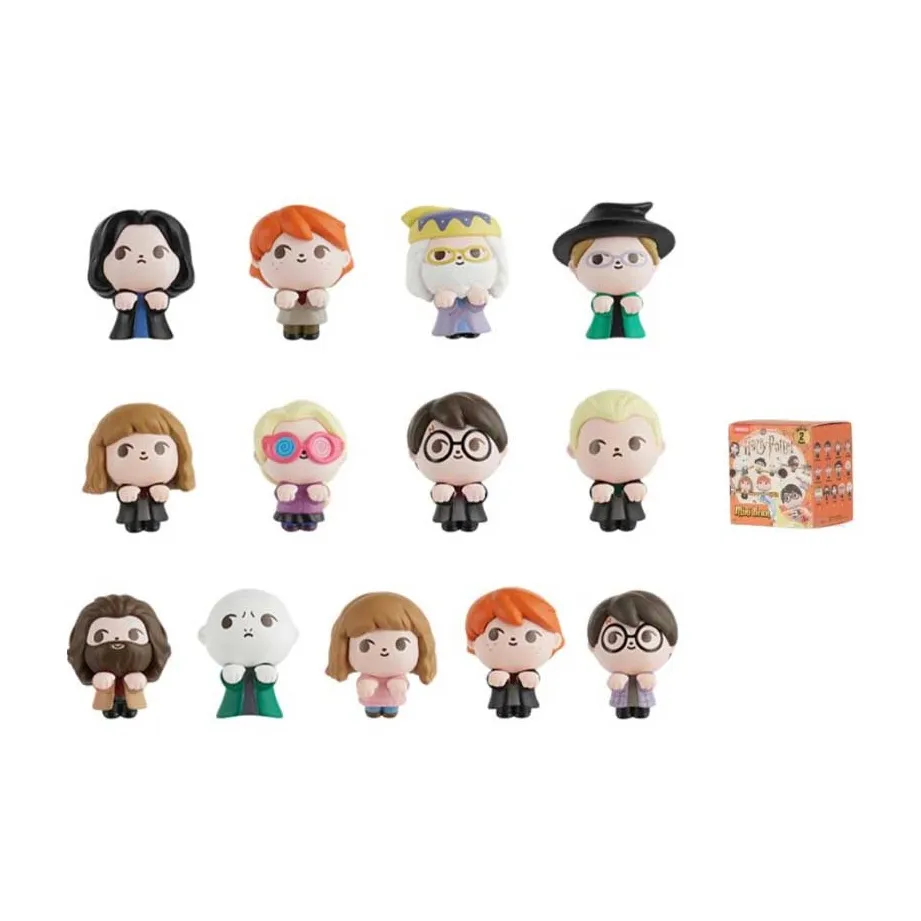 Минисо x Гарри Поттер Мини Бобовый Гарри Поттер Мо С рельефом Слепые коробки Один Mystery Коробка Целая коробка 12 шт