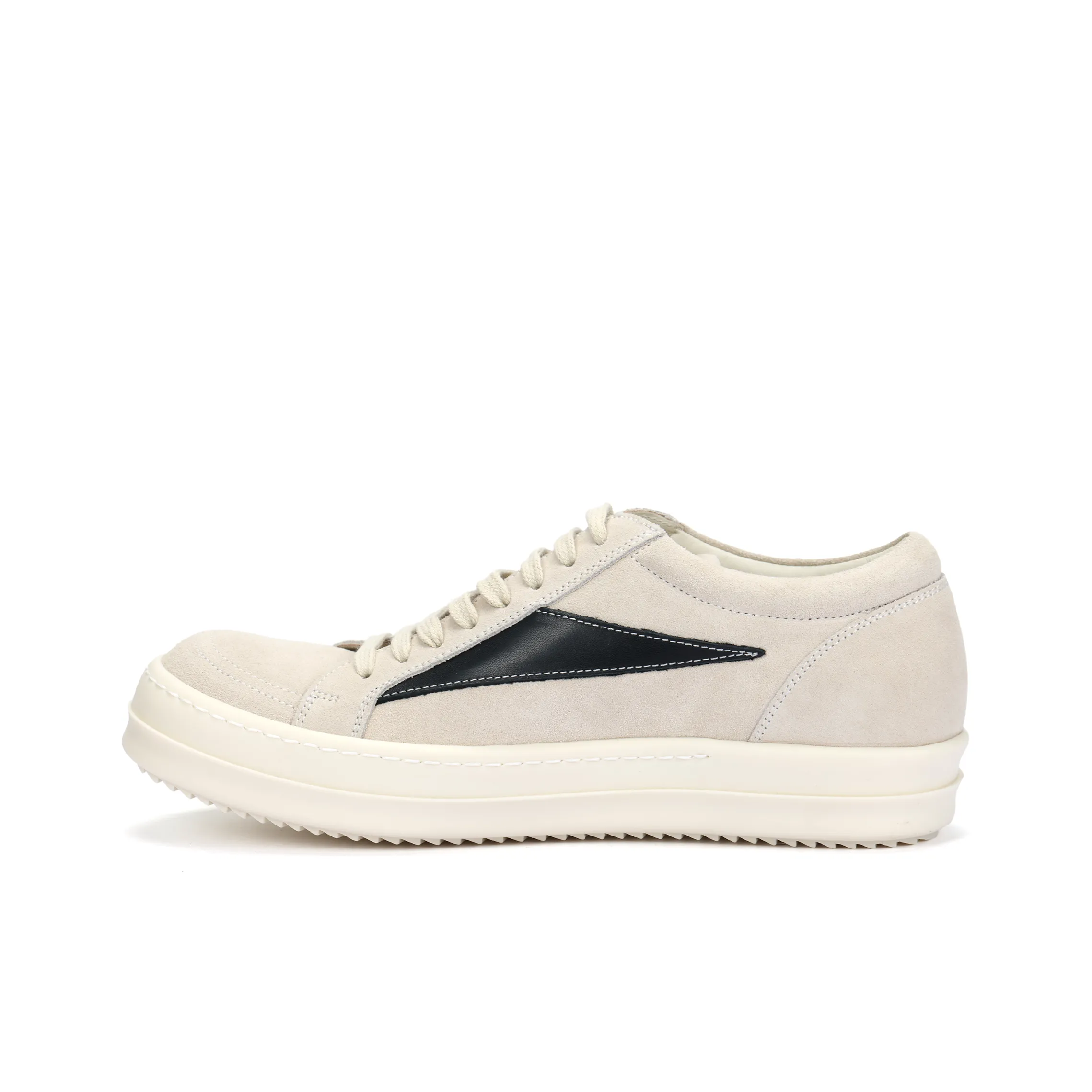 RICK OWENS LUXOR Skateboard Shoes Men Low-Top Milk White
