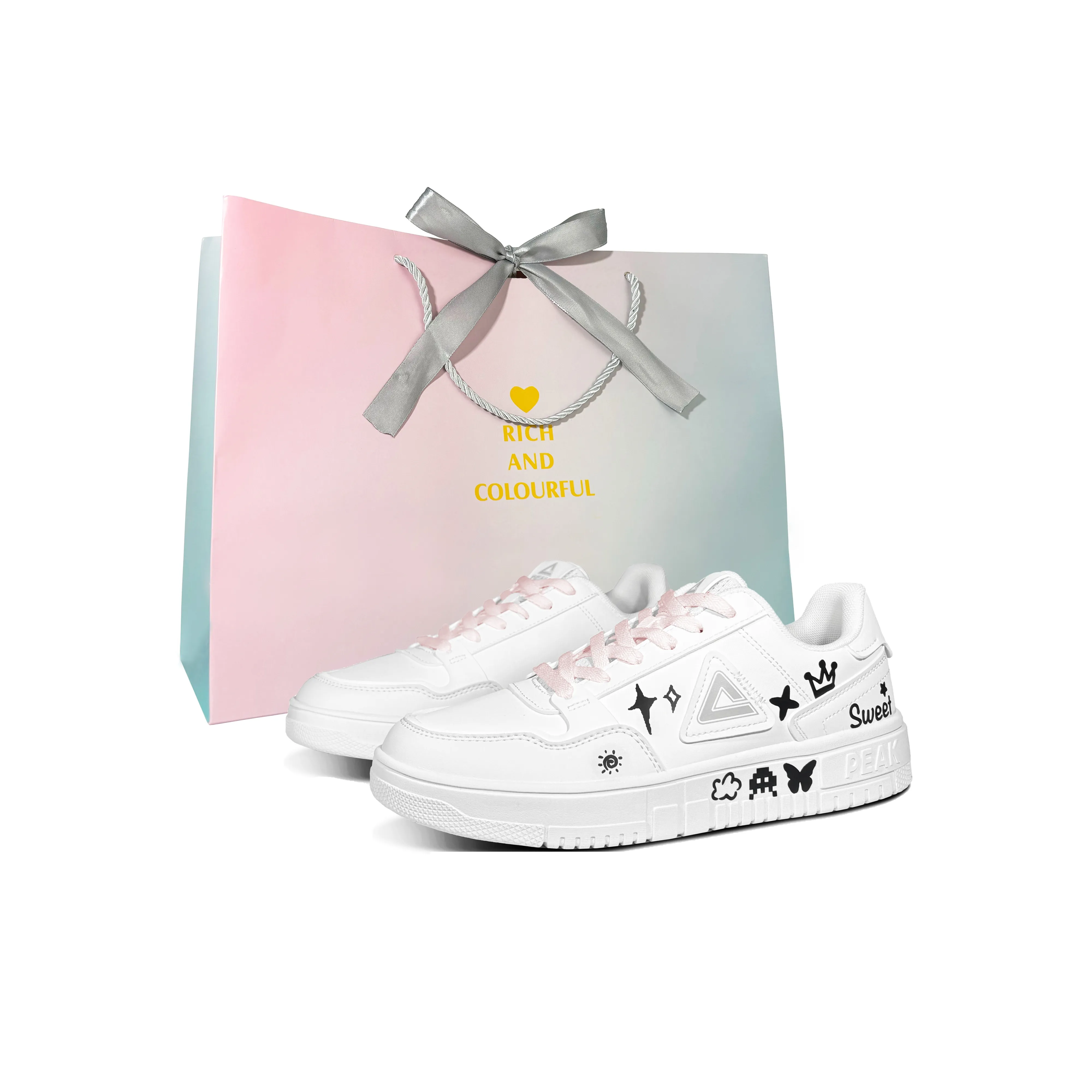 PEAK Air Force One Roman Sweetheart Низкие Кроссовки для скейтбординга Женские