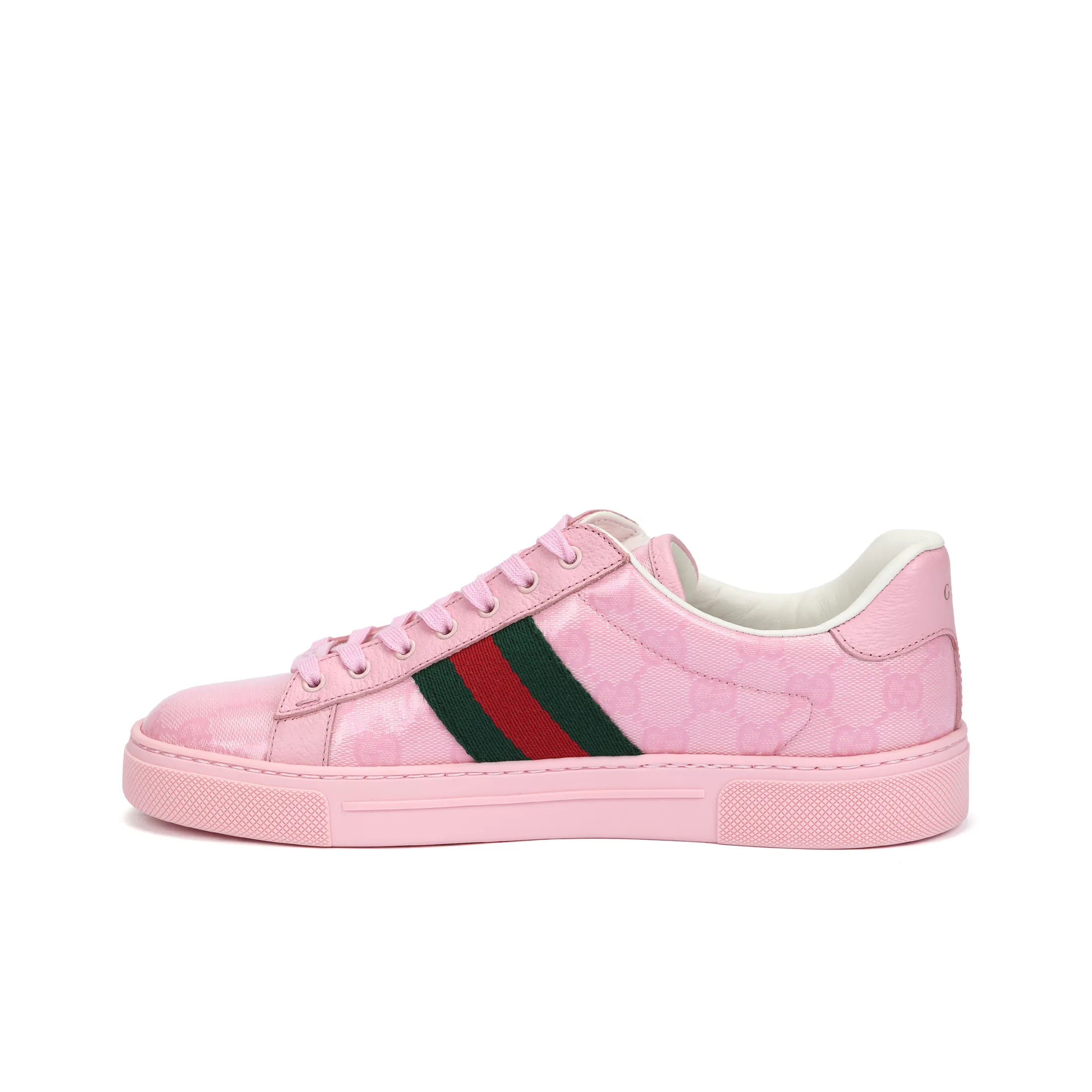 GUCCI Ace Skateboard Shoes Women's Low Top Pink