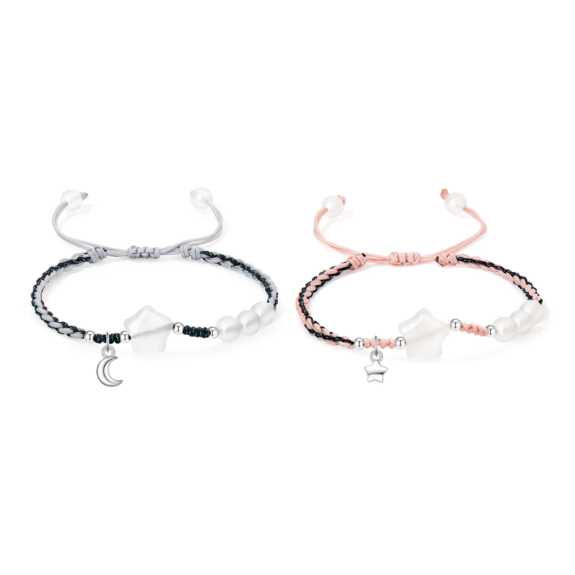 MOLADY Браслет с шнурками из рутилированного кварца Унисекс