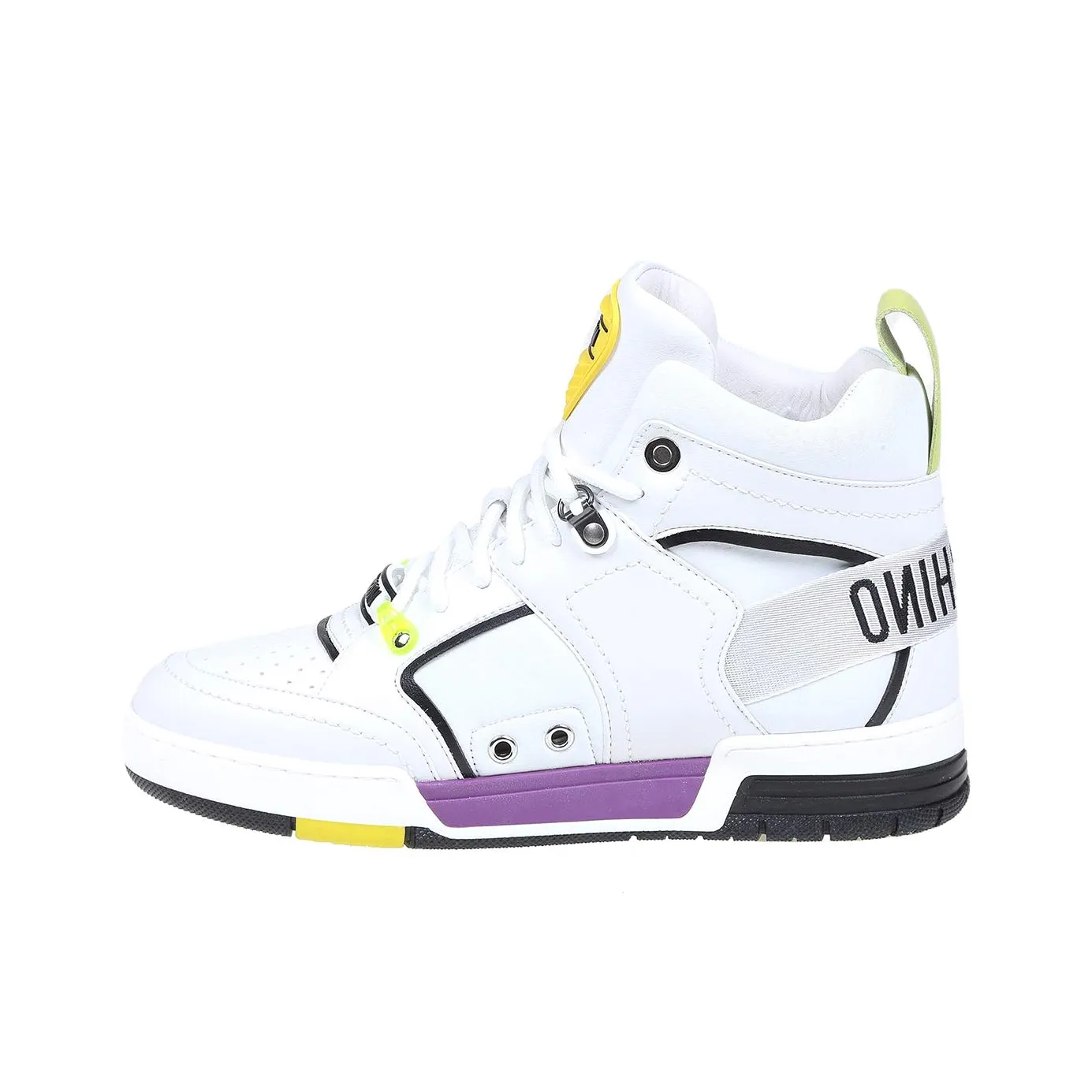 MOSCHINO Skateboard Shoes Men High Top White