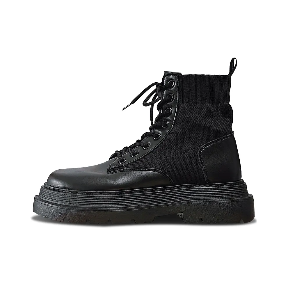 VANSSI Британский стиль Cool Trendy Versatile Увеличение высоты Платформа Ботинки Martin Boot Мужской