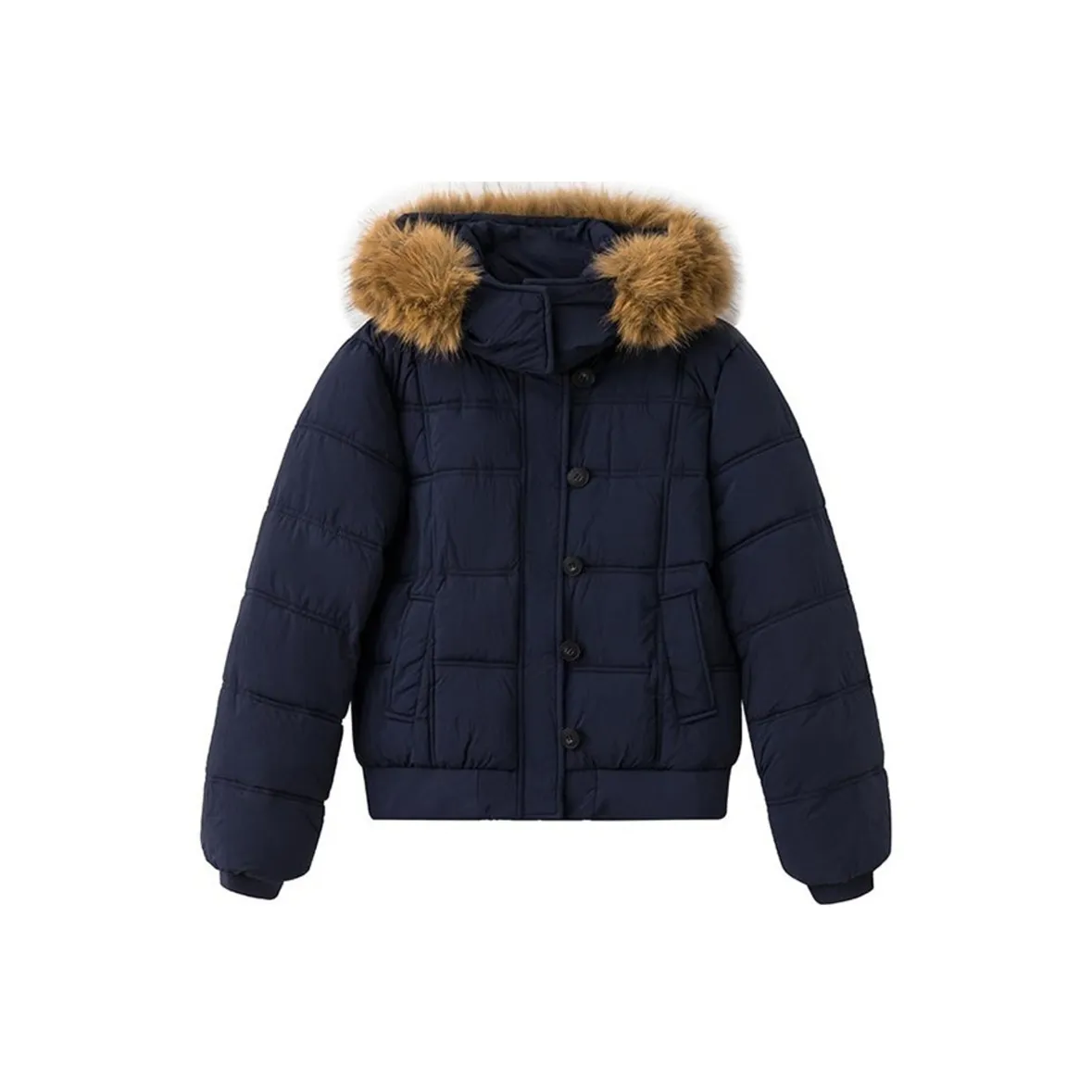 JOSR Темно-синий Синий Женские Пуховики