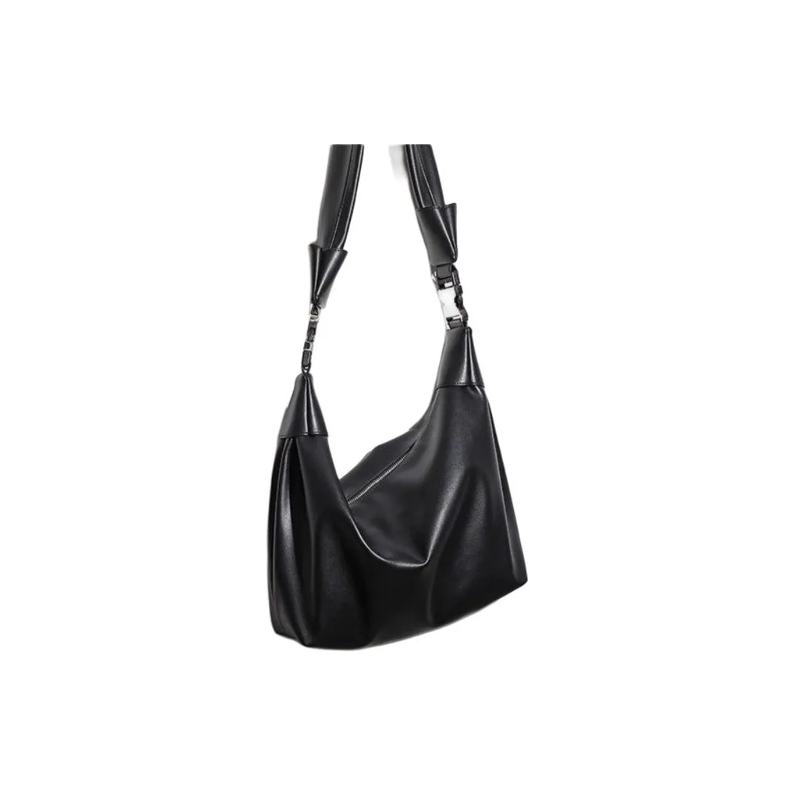 SHIZIYOUA Сумка через плечо из коровьей кожи унисекс черного цвета