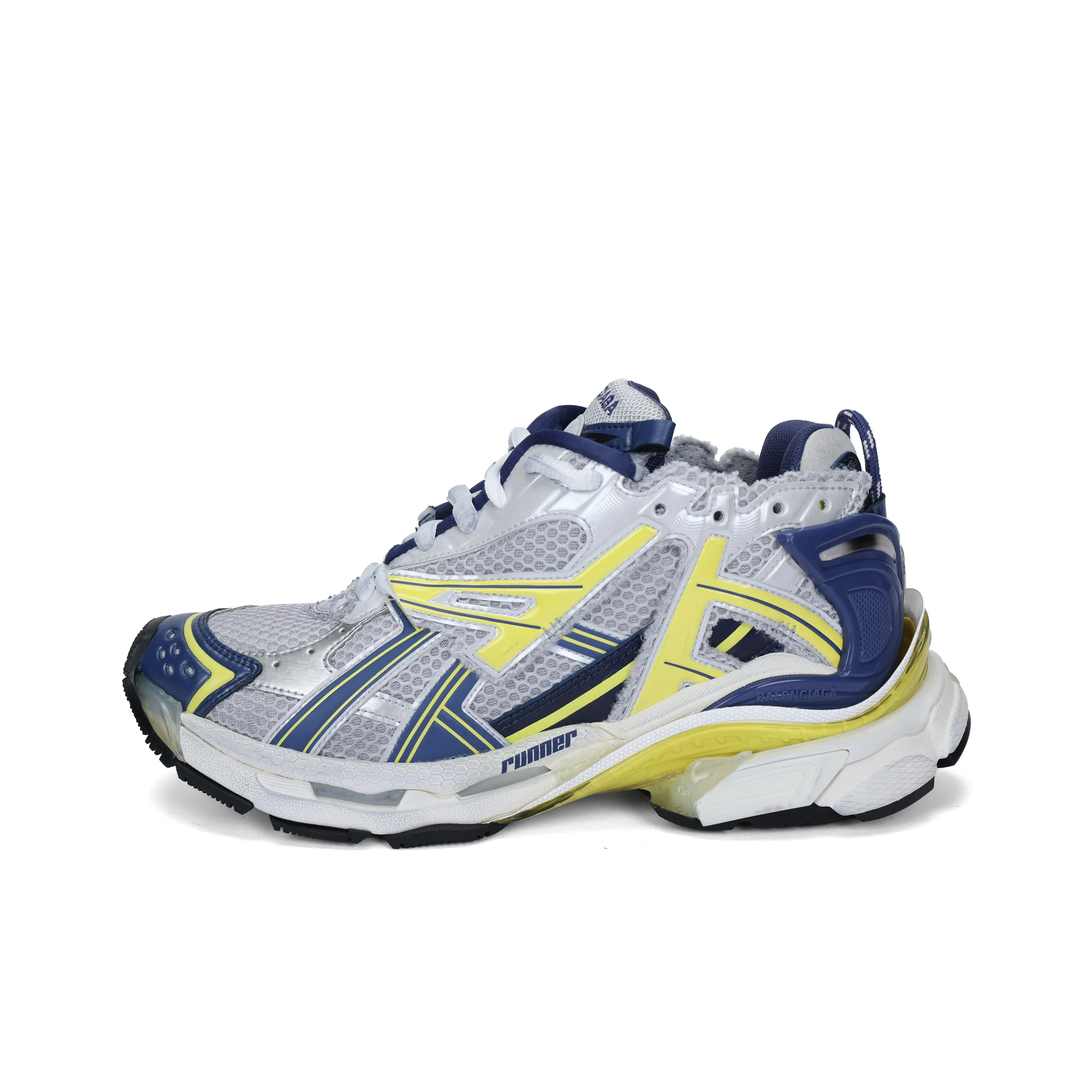 Balenciaga Runner Chunky Sneakers Men Low Top White/Blue