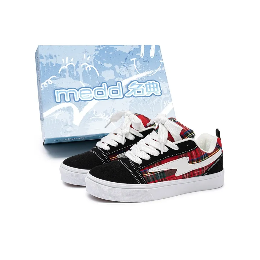 Medd Lightning Storm Увеличение Высоты Устойчивые к Износу Дышащие Противоскользящие Низкие Кроссовки для Скейтбординга Унисекс
