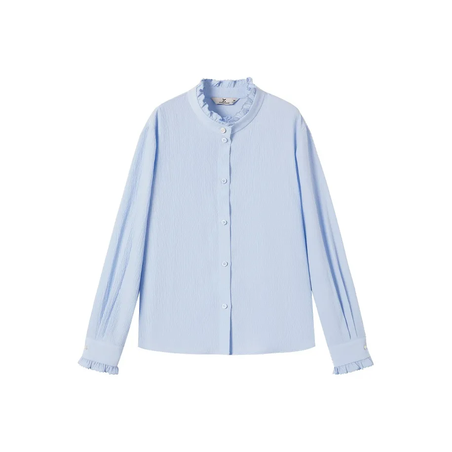 XIANGYING Морской синий Женские рубашки