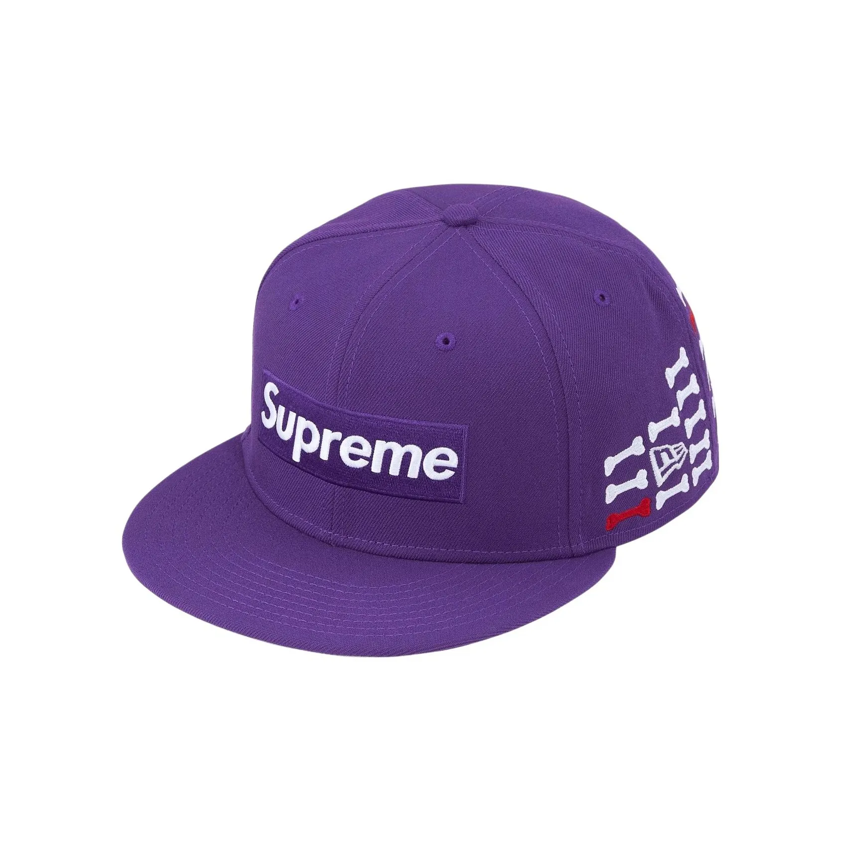 Supreme x New Era Кепки Унисекс Фиолетовый Серый Черный Красный Морской Синий