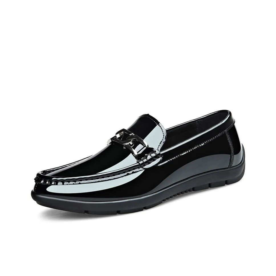 MH Лоферы с резиновым подошвой черные мужские