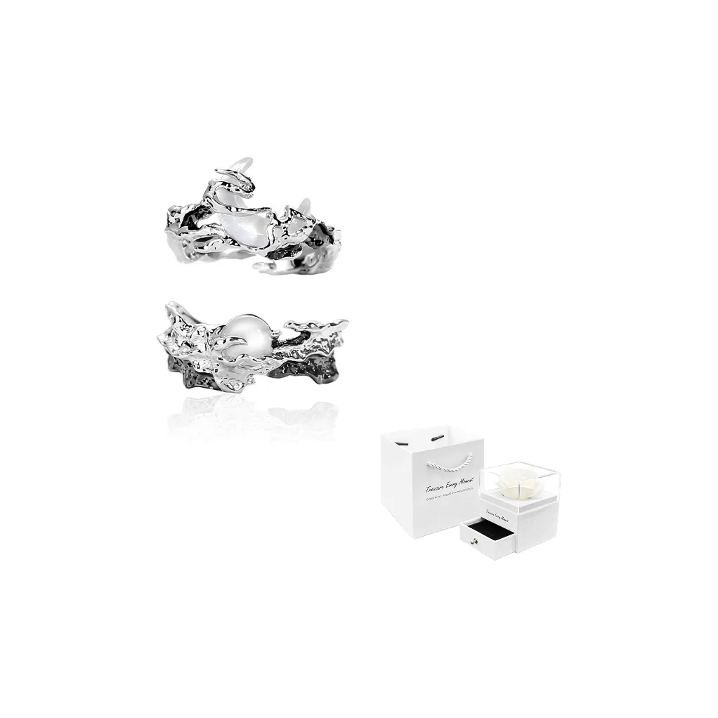 PAYMERY MULTI Layer Гальванизированный Антиаллергический Сплав Многослойный Комплект Кольец Унисекс Черный Белый Серебряный