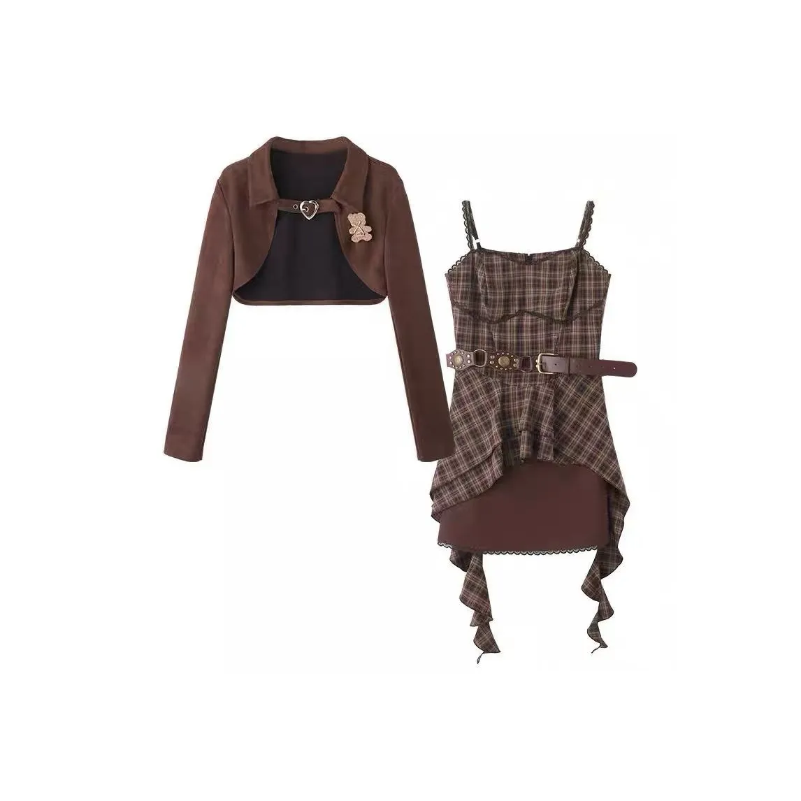 GORGEOUSIDEA Осенний комплект с юбкой для женщин