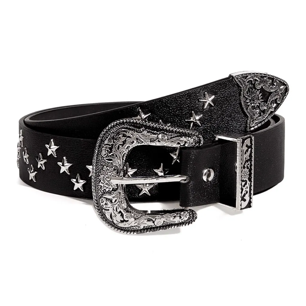 Miniso Ремни из ПУ (полиуретана) Унисекс 3,3 см