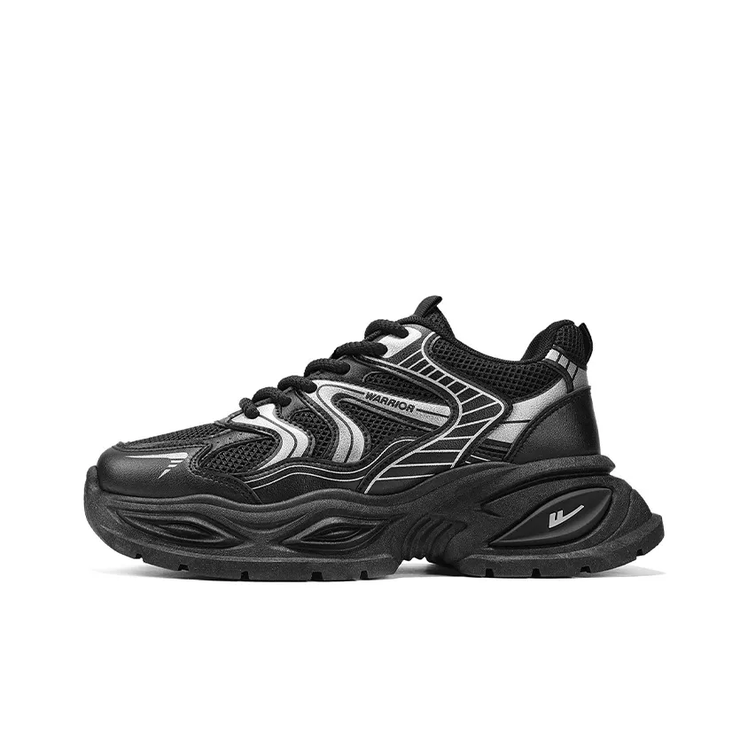 Warrior визуально увеличивает рост устойчивый к истиранию легкий противоскользящий высокий топ кроссовки с толстой подошвой мужские черный серебристый