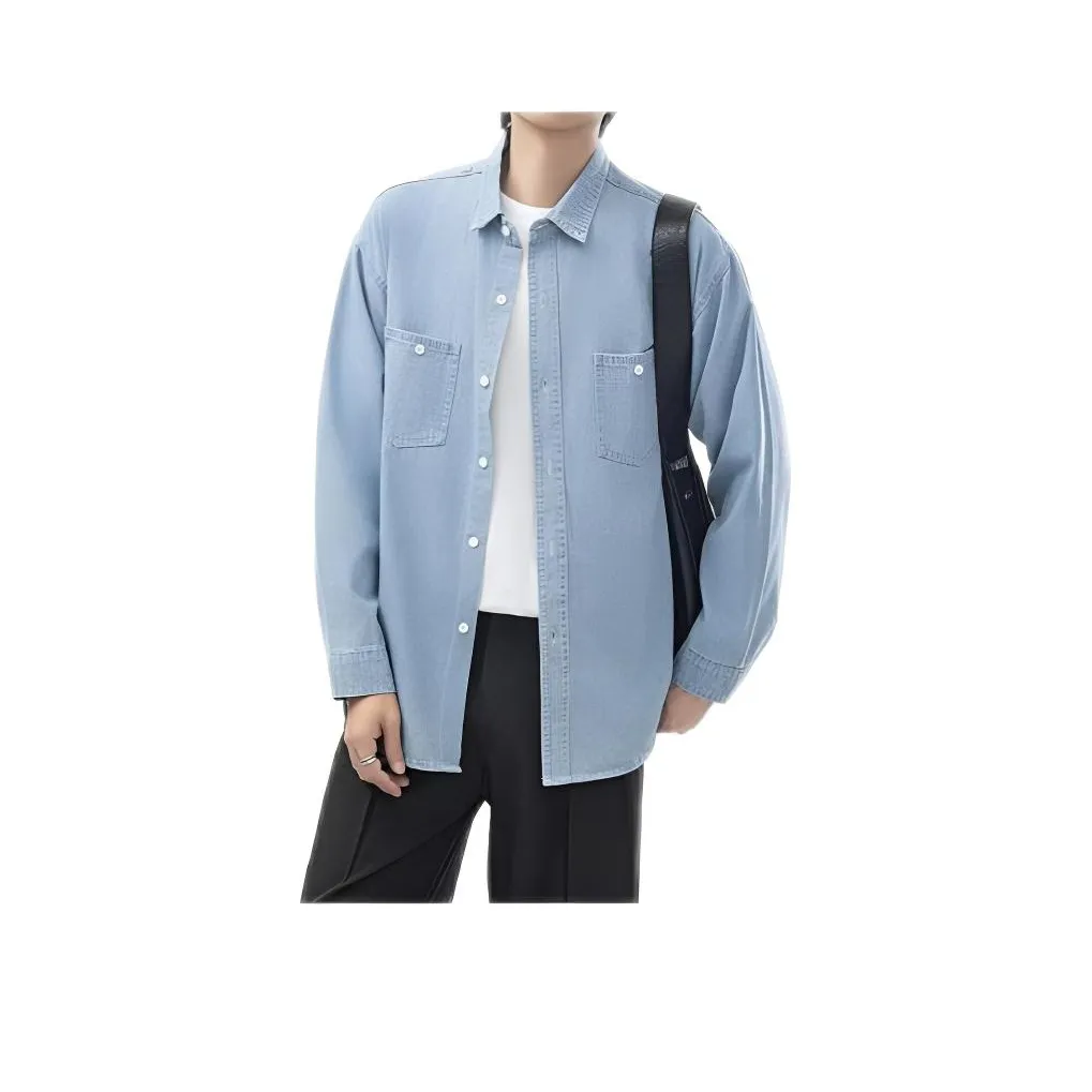 ENPofficial Длинный рукав рубашка пальто мужской