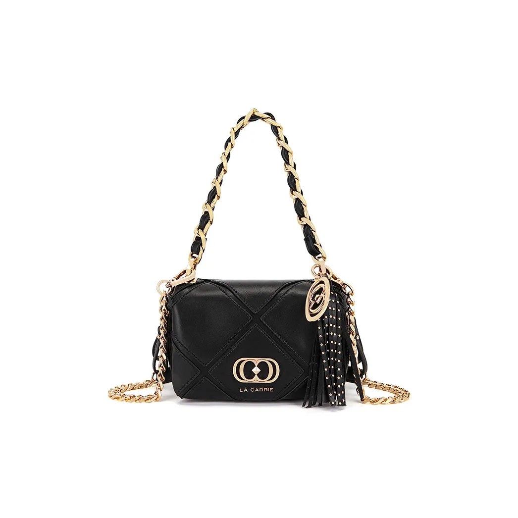 La Carrie Сумка из натуральной коровьей кожи стандартная женская черная