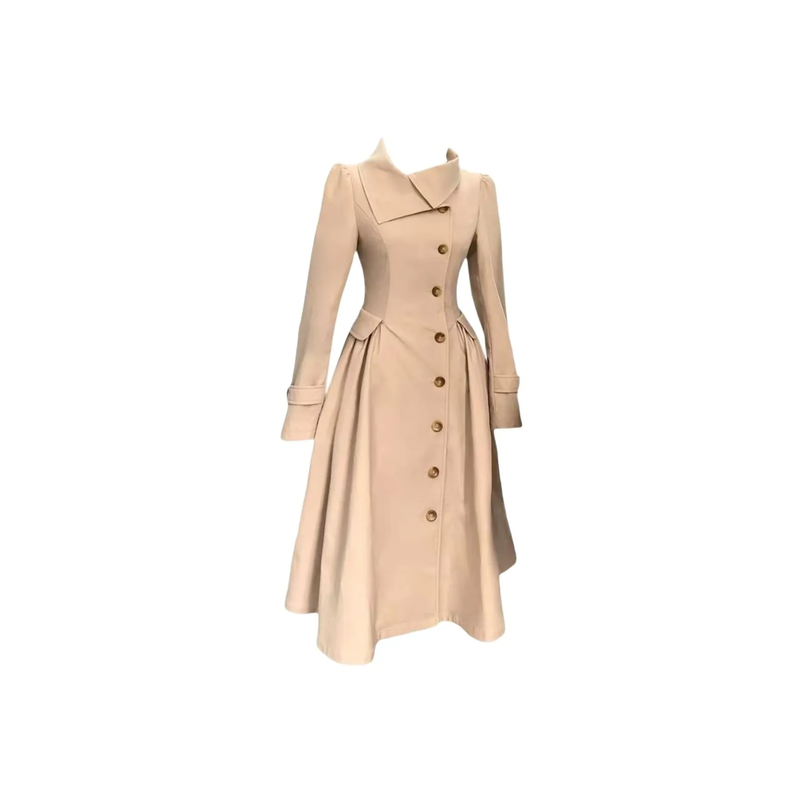 VKXOW Современная карта длинный женский тренч