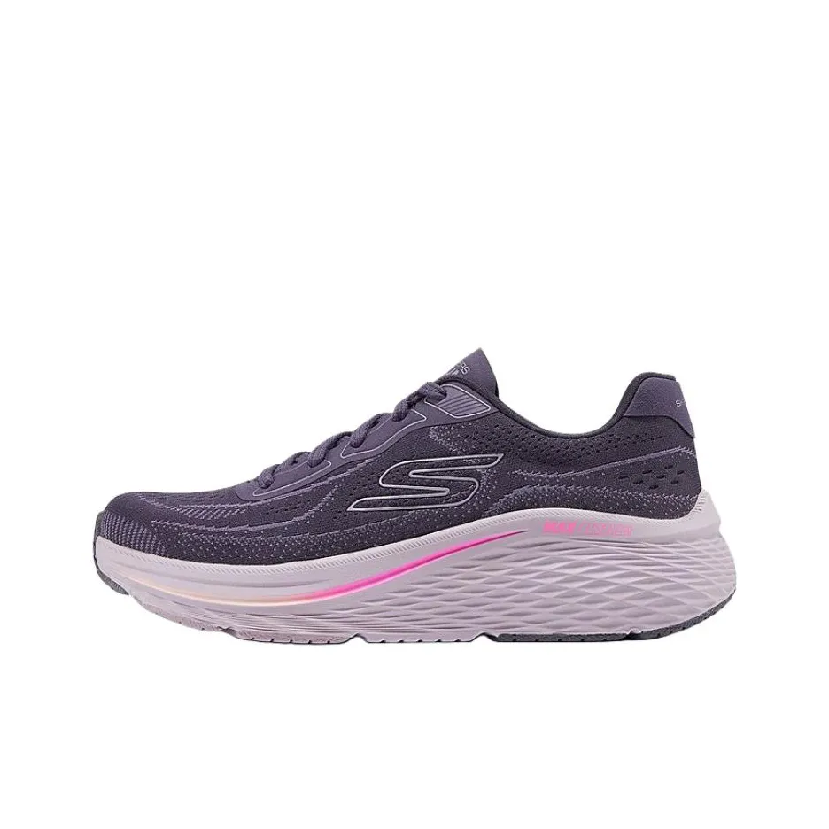 Skechers Max Cushioning Поддерживающие и Эластичные Низкие Кроссовки для Бега Женские Темно-фиолетовые