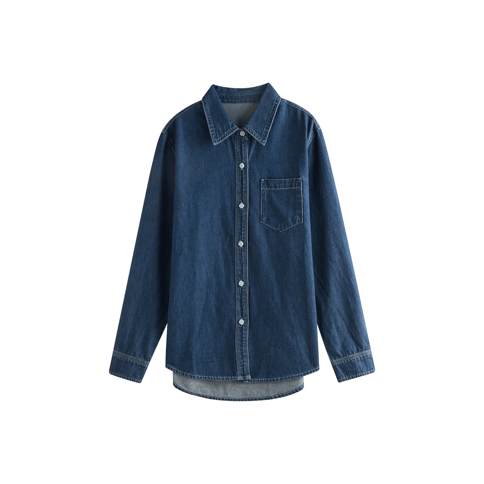 FANSILANEN Джинсовый синий Женские Рубашки