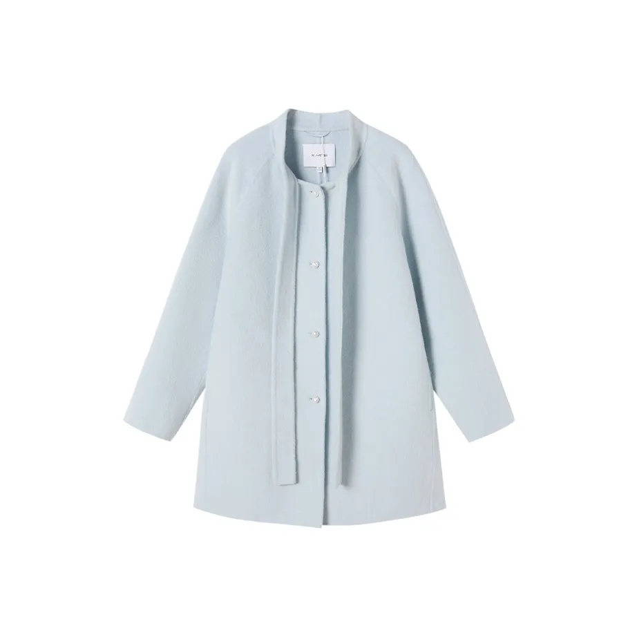 XIANGYING Морской синий Женское пальто