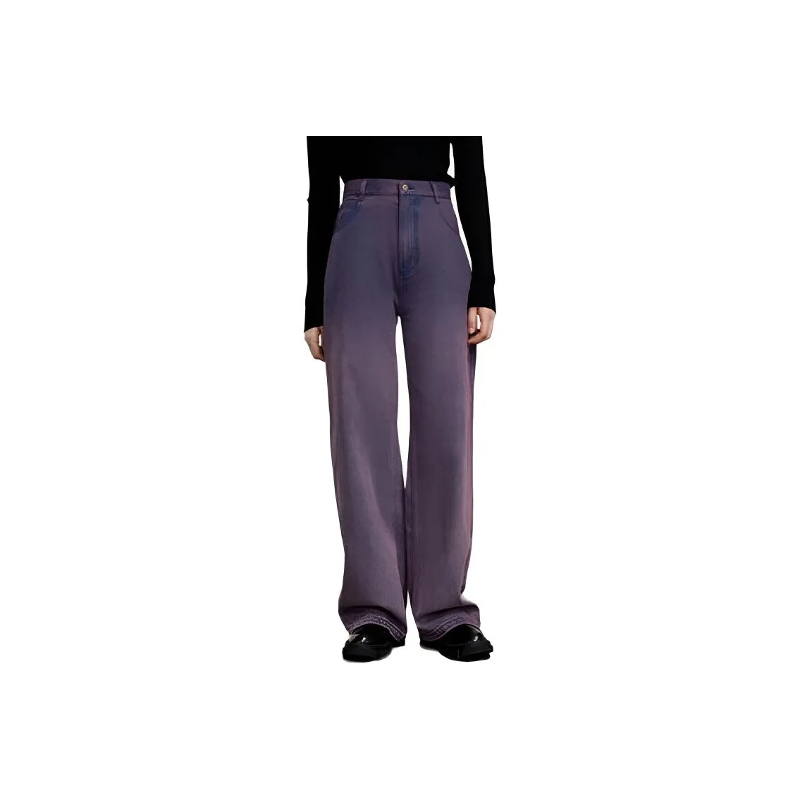 FABRIQUE Темно-фиолетовые Женские Джинсы