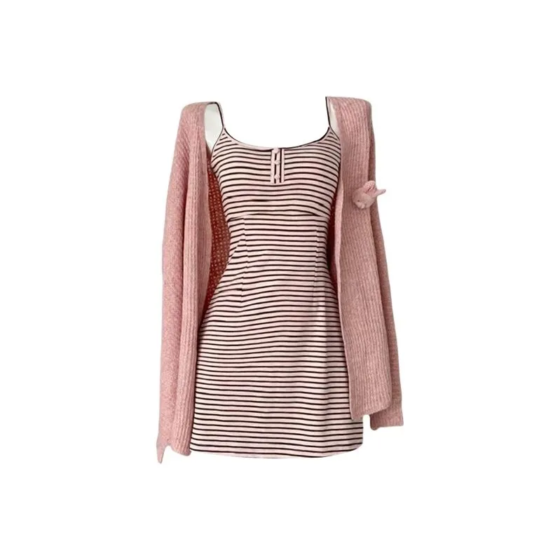 COVT Кардиган + Платье Женские Комплекты с Юбкой