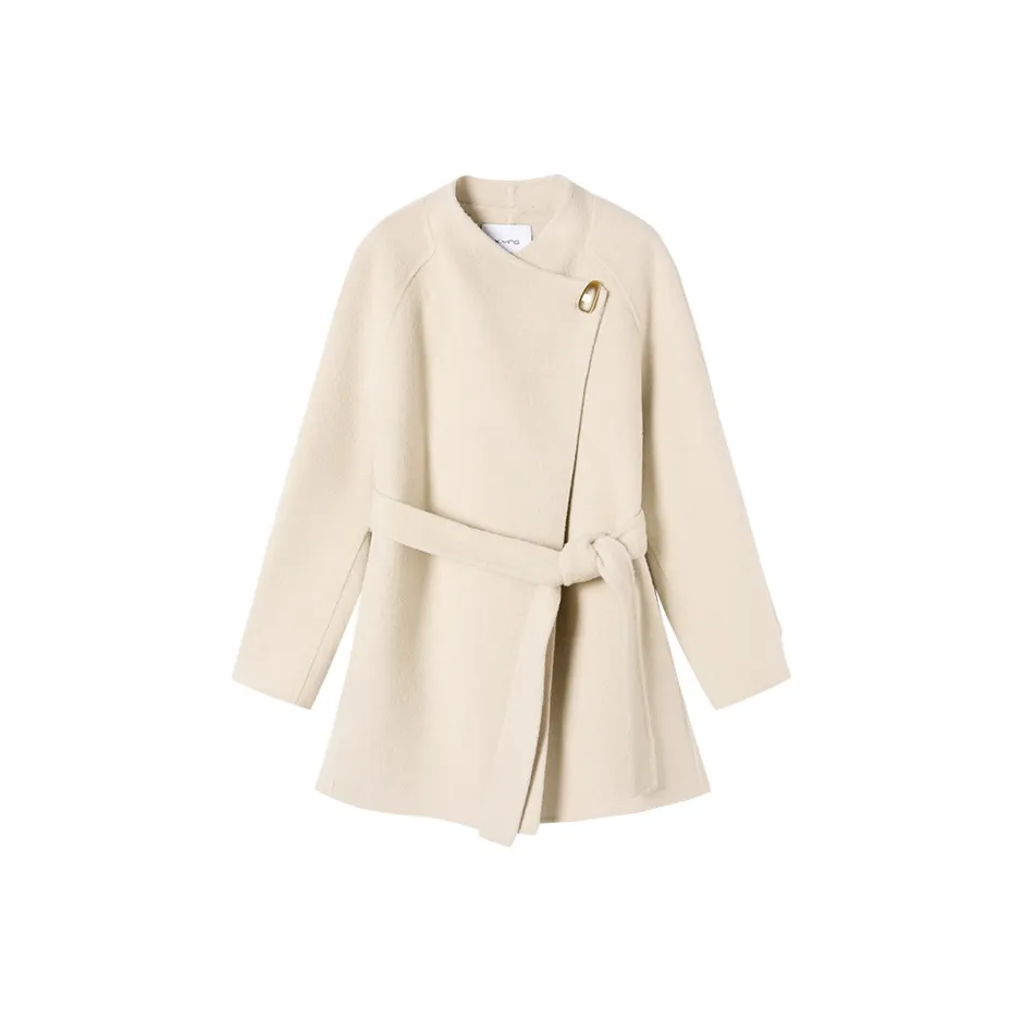 XIANGYING Цапельно-белый Женское пальто