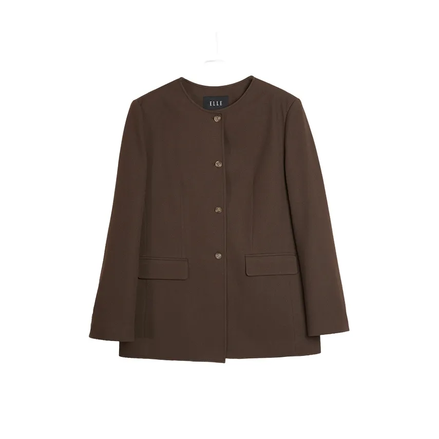 ELLE Темно-коричневый женский деловой костюм